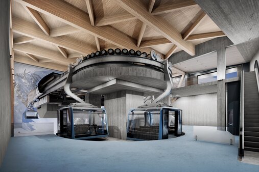 Matterhorn Glacier Ride ll  | © Copyright © 2022 Zermatt Bergbahnen AG Visualisierung Talstation | © Copyright © 2022 Zermatt Bergbahnen AG