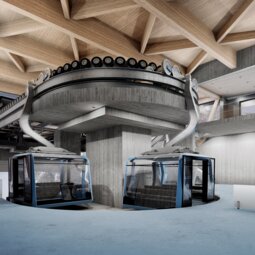 Matterhorn Glacier Ride ll  | © Copyright © 2022 Zermatt Bergbahnen AG Visualisierung Talstation | © Copyright © 2022 Zermatt Bergbahnen AG