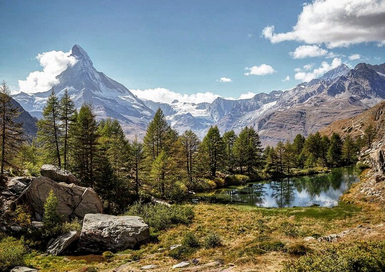 Wandern in Zermatt landscape in Zermatt in autumn