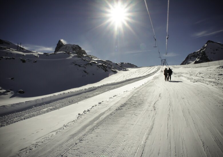 Schlepplift im Skigebiet Zermatt Schlepplift im Skigebiet Zermatt